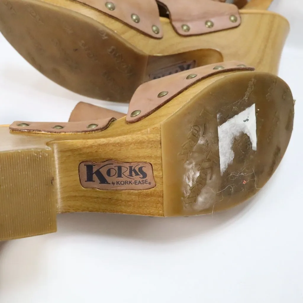 Korks‎ by Kork-Ease Annaleigh Platform Wedge Clog Sandals Size 9 M Dusty Rose - Image 7