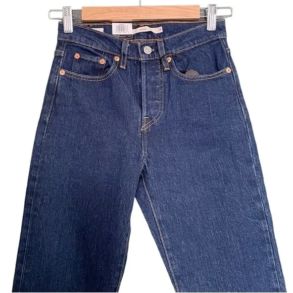 NWT Levi’s Jeans Wedgie High Waist Ankle Jeans Life’s Work Dark Wash Size 24 NEW - Image 5