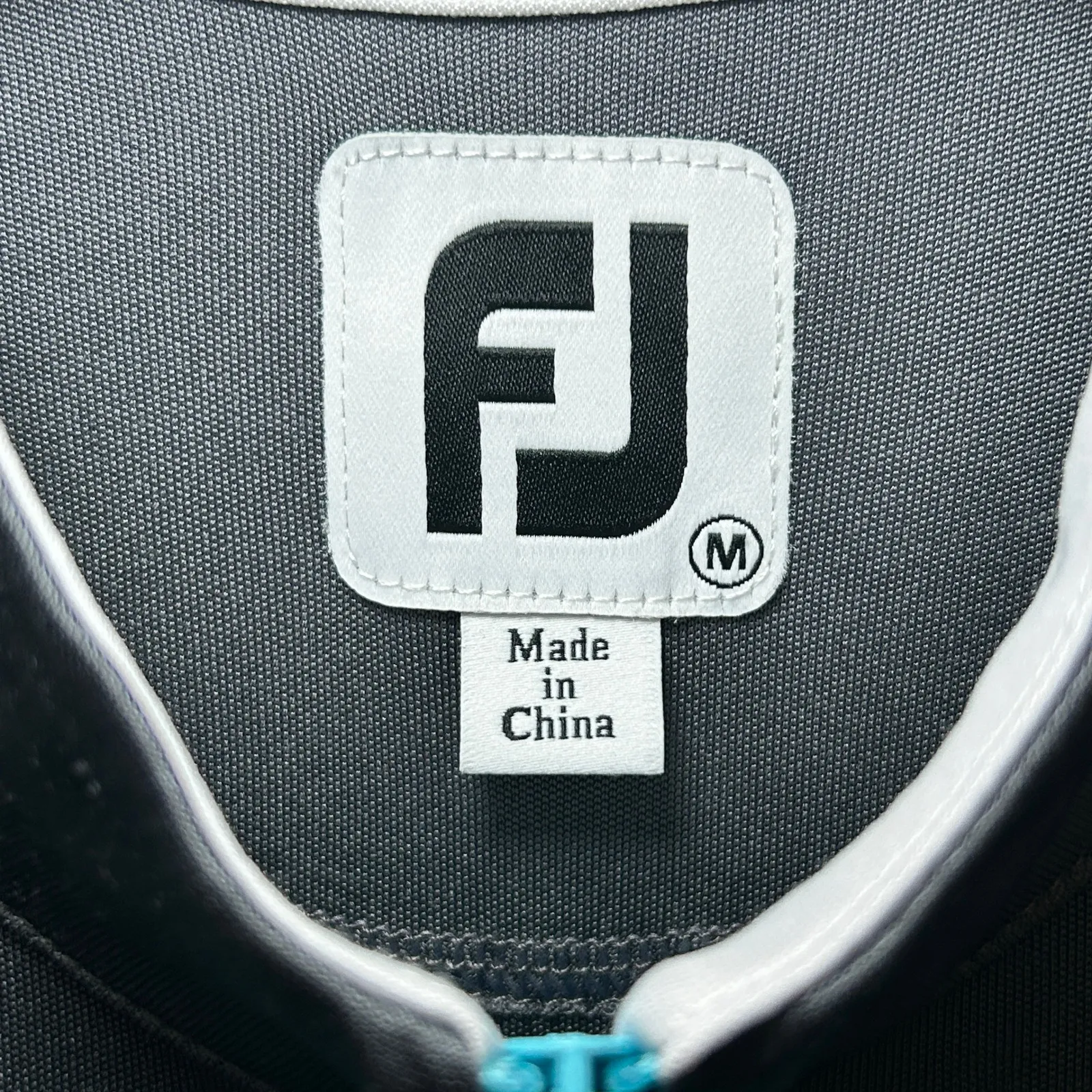 FootJoy Womens Sleeveless Golf Polo Shirt Top Athletic Turquoise‎ Black M - Image 2