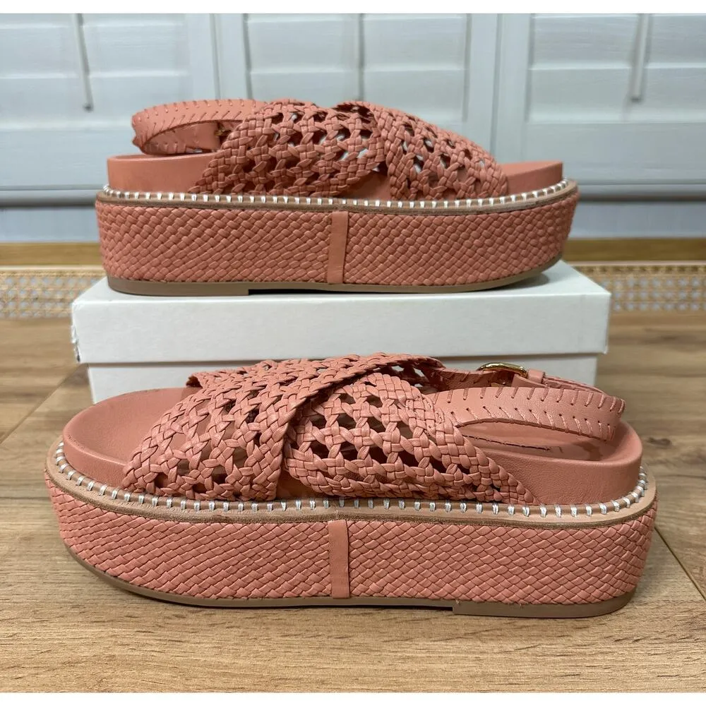 Ulla Johnson Gili Woven Leather Flatform Sandals Sundew Size 9/9.5 US 40 EU NIB - Image 10