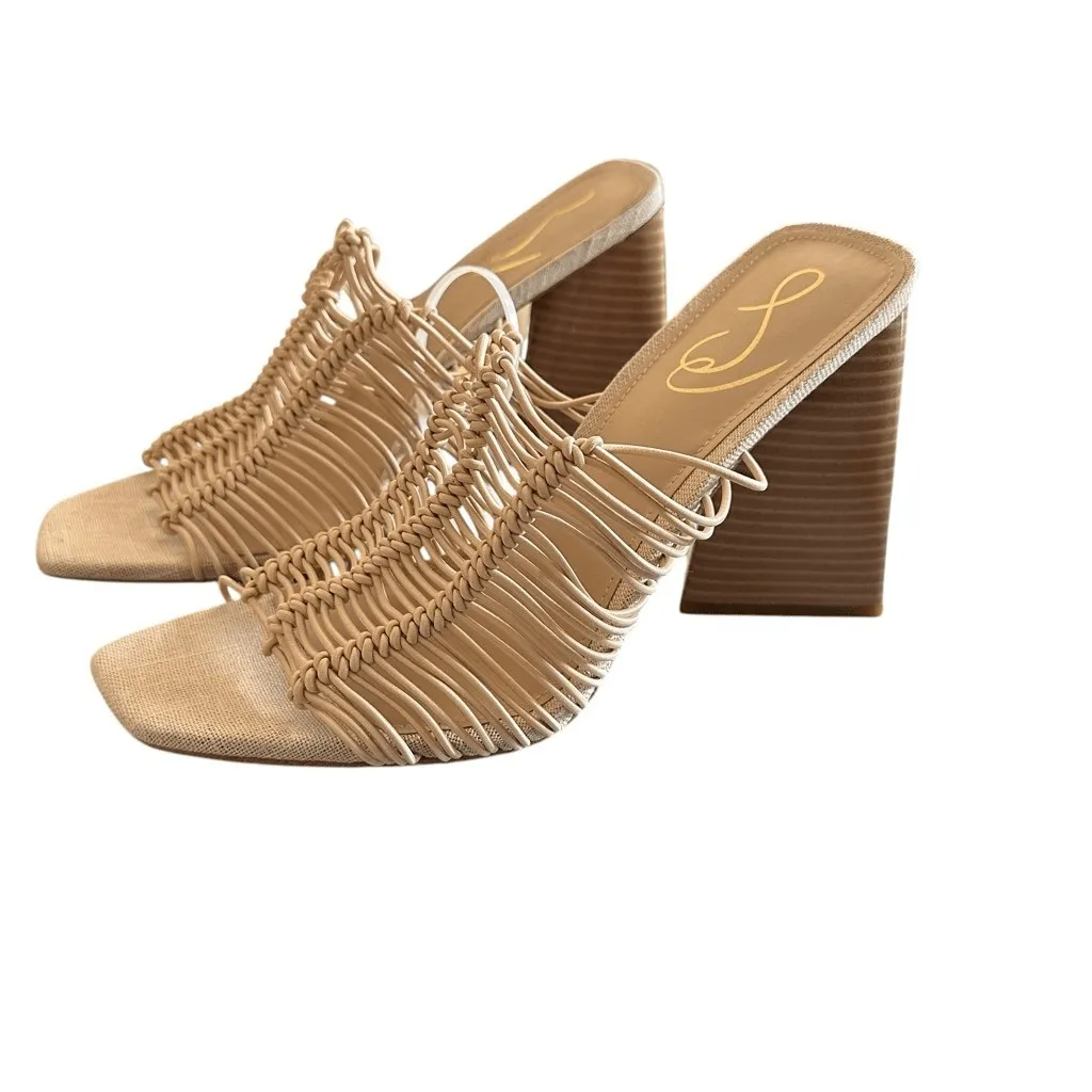 NWT Sam Edelman Laurette Almond Lattice Square Toe Block Heel Sandals - Image 5