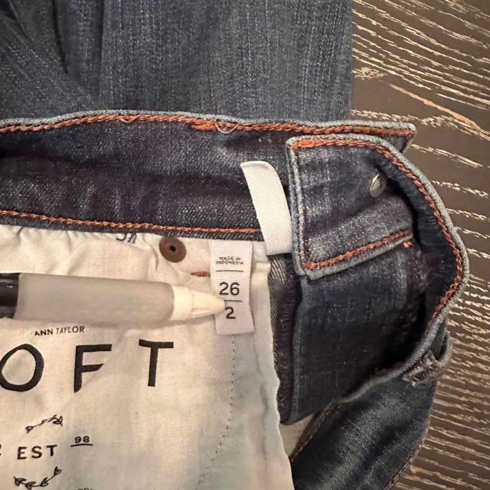 LOFT Modern Skinny Jeans Women's Blue Size 26 Denim Stretch Pants - Image 9