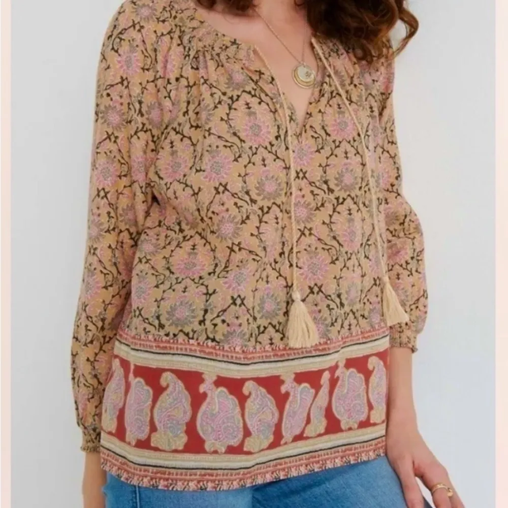 Lucky Brans Floral Boho Tunic Top - Image 2
