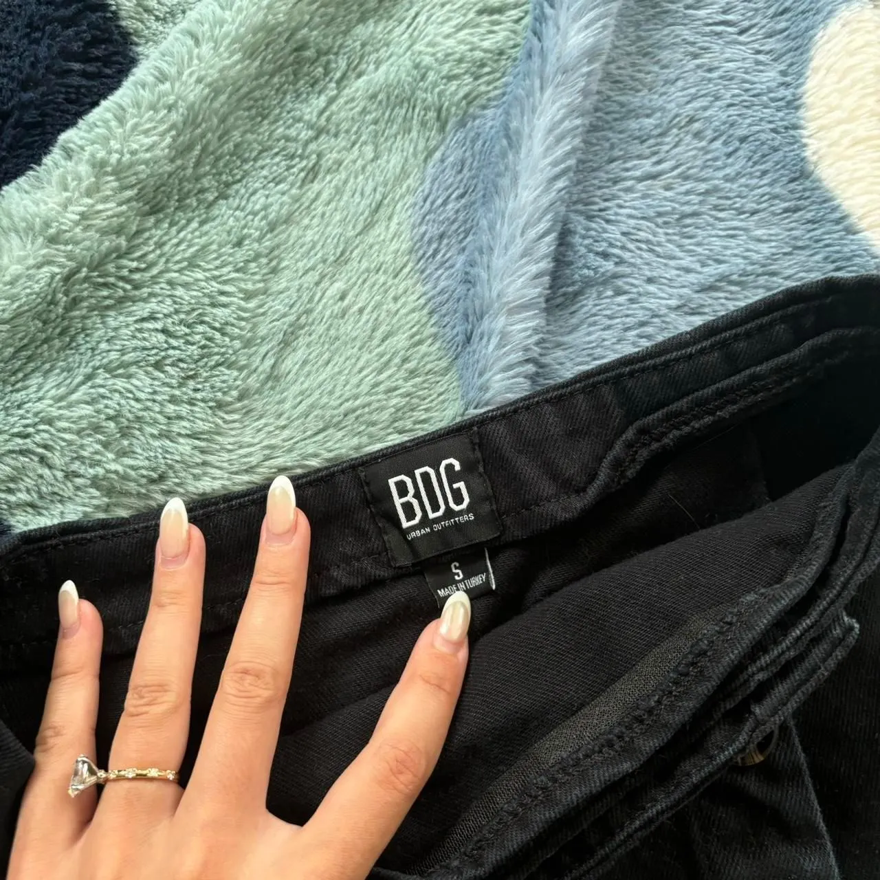 BDG Black Button Denim Skirt - Image 4