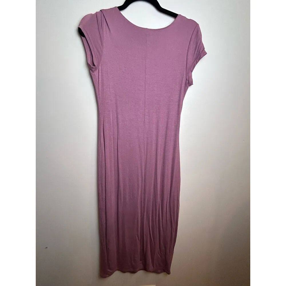See You Monday Bodycon Dress Women Size Large L Pink Stretchy Pencil - Image 5