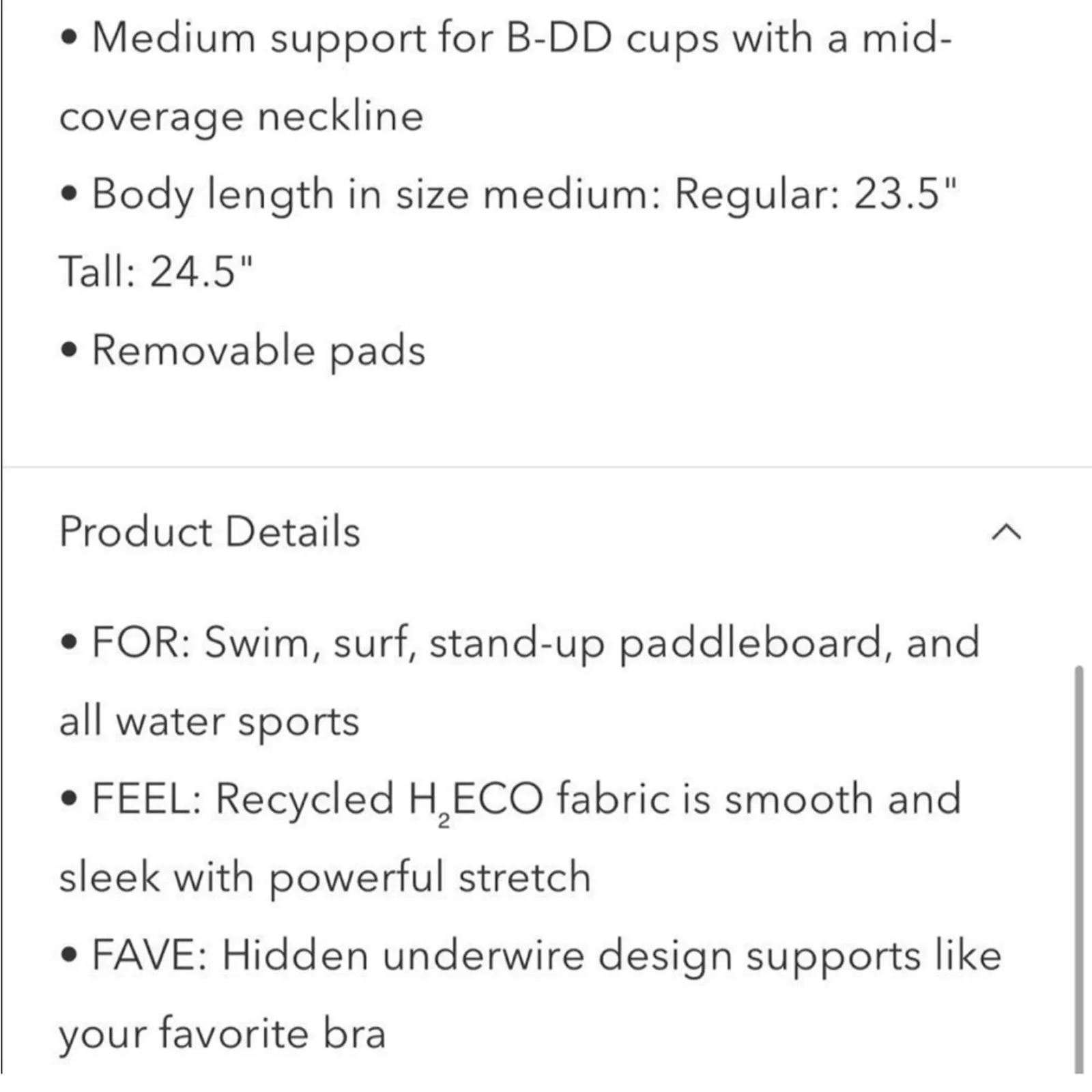 Athleta square neck tankini swim top 32D / DD NWT - Image 5