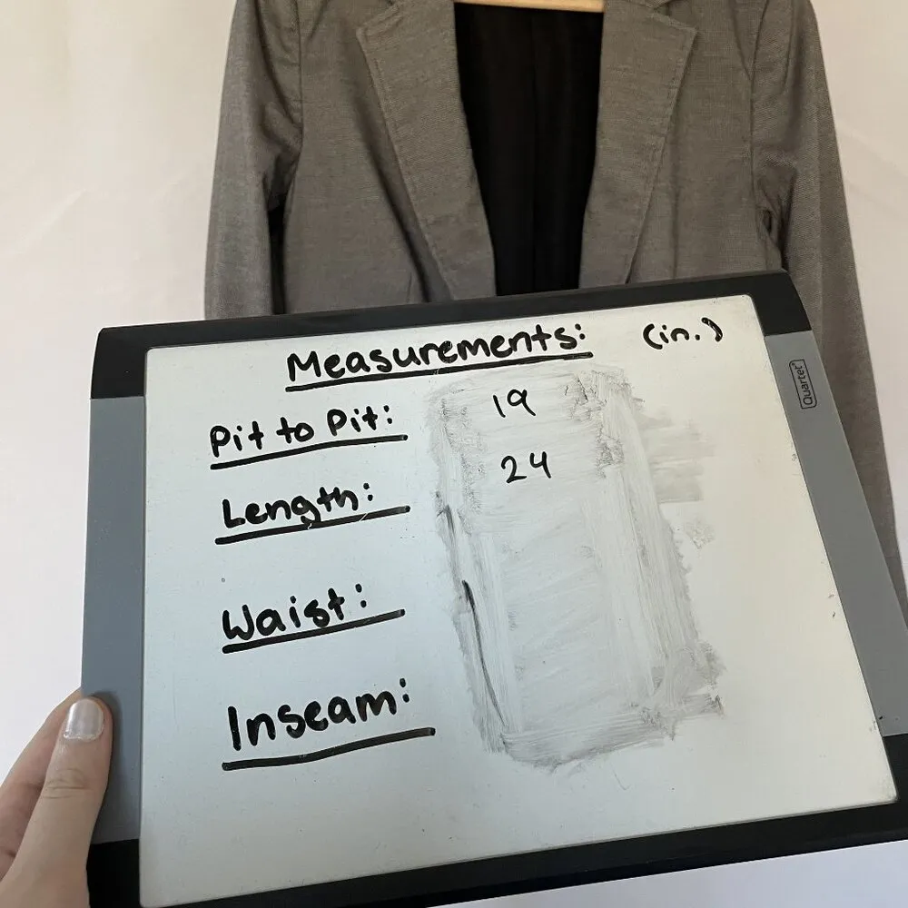 Banana Republic Womens Gray Blazer Jacket Size 8 business casual tailored pocket - Image 7