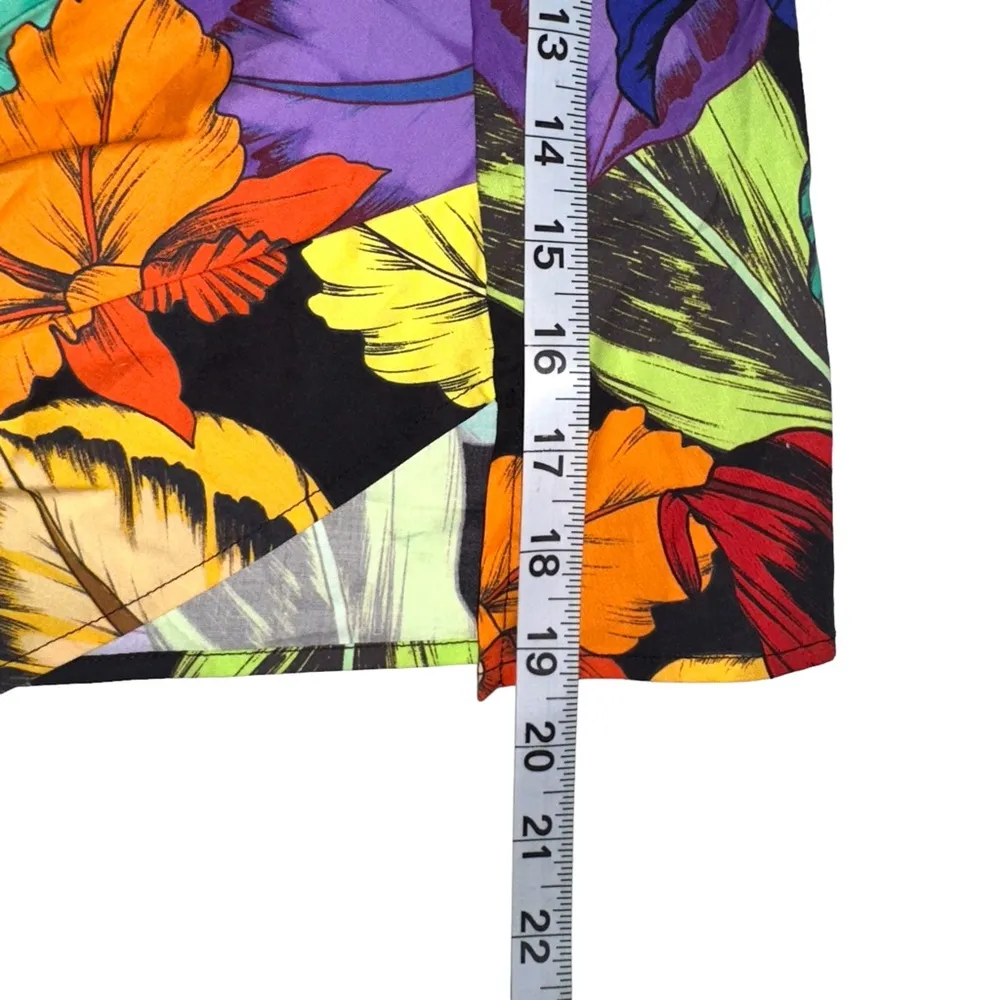 NWT Eloquii Tropical Asymmetrical Ruched Side Mini Skirt 18 - Image 8