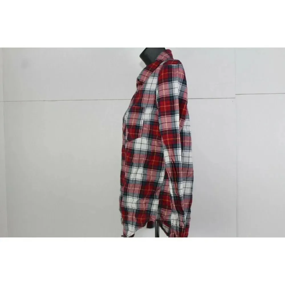 ladies FOREVER 21 button down plaid shirt size S - Image 6