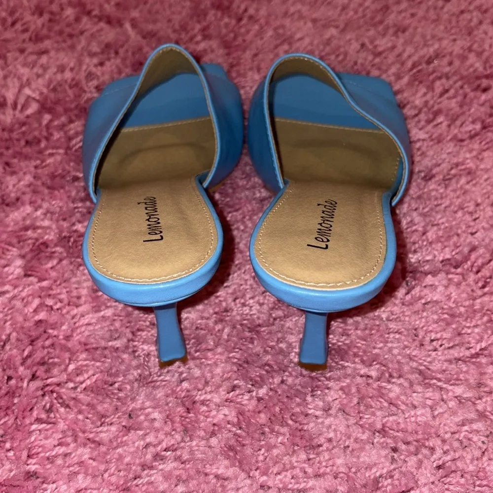 Lemonade Blue Square Toe Heels Size 9 - Image 3