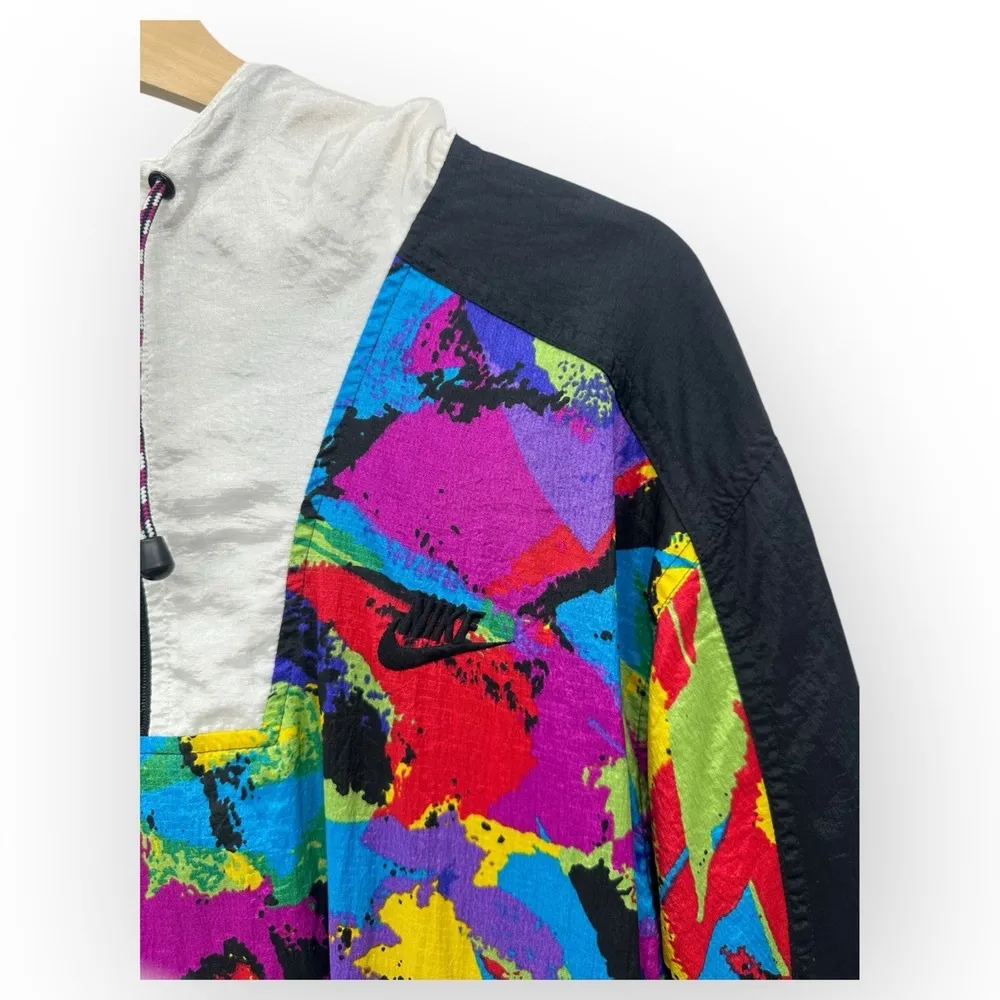 Nike Multicolor Vintage 90's Windbreaker Jacket Size M - Image 7