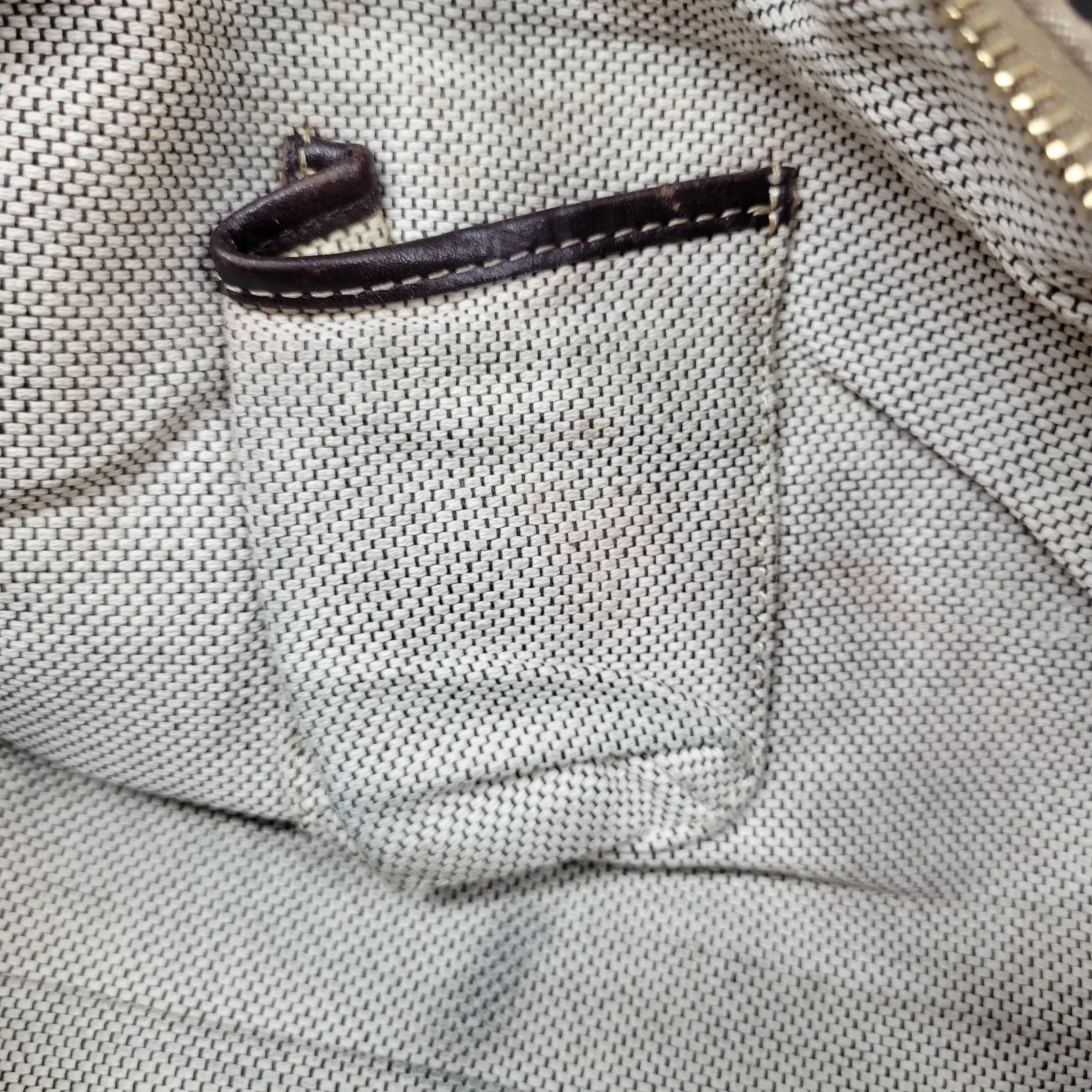 Dooney & Bourke Womens‎ Monogram Bag Brown Signature Canvas Leather Trim Y2K - Image 12