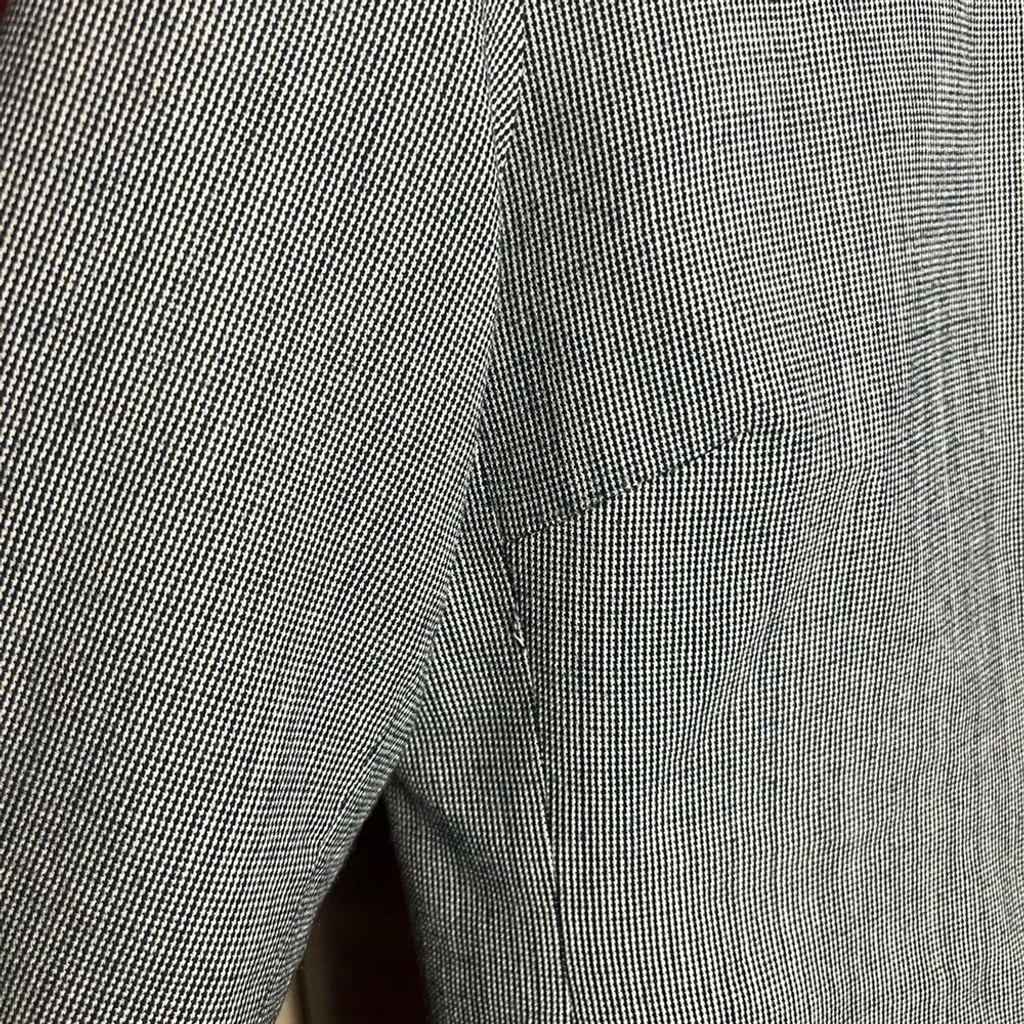 Pendleton Gray Blazer Tailored Zip-Front Vintage 100% Wool. Academia Classic - Image 4