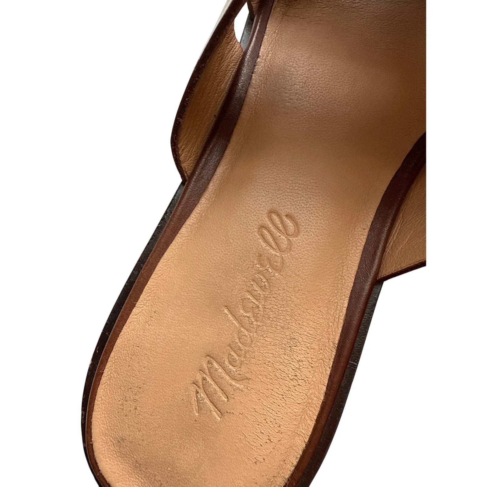 Madewell The Dixson Fisherman Leather Mule in Apple Butter Brown Size 7.5 - Image 7