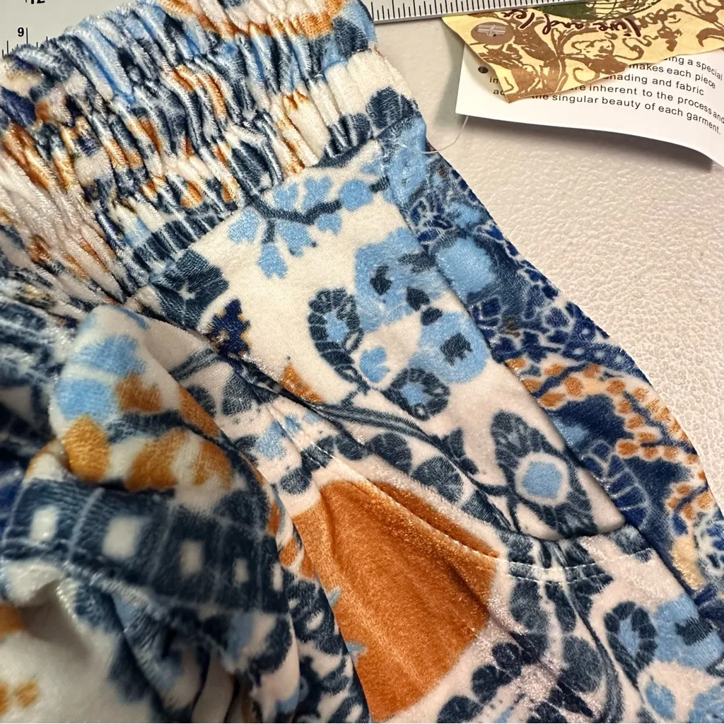 ONE WORLD Blue and Orange Paisley Pants - Image 5