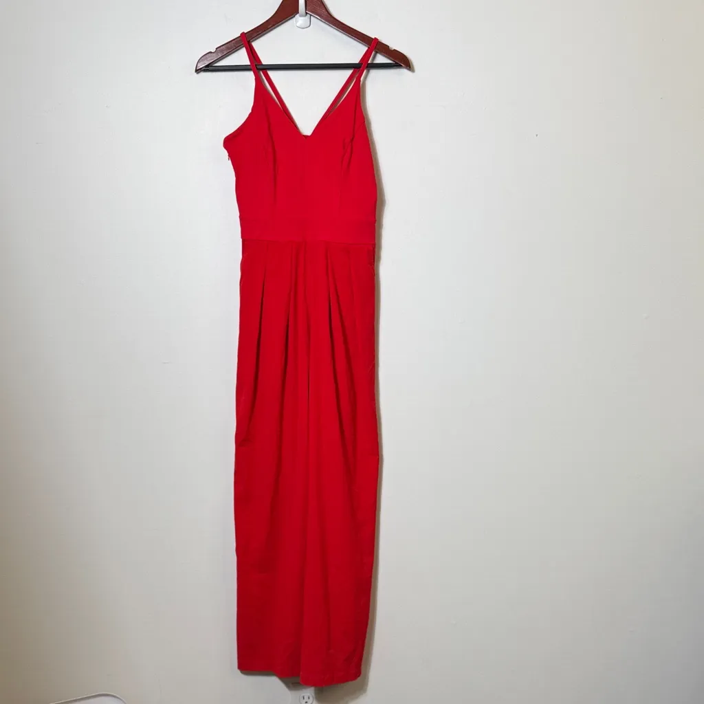 HALARA Breezefu Backless Side Invisible Zipper Pocket Wide Leg Jumpsuit Sz S - Image 4