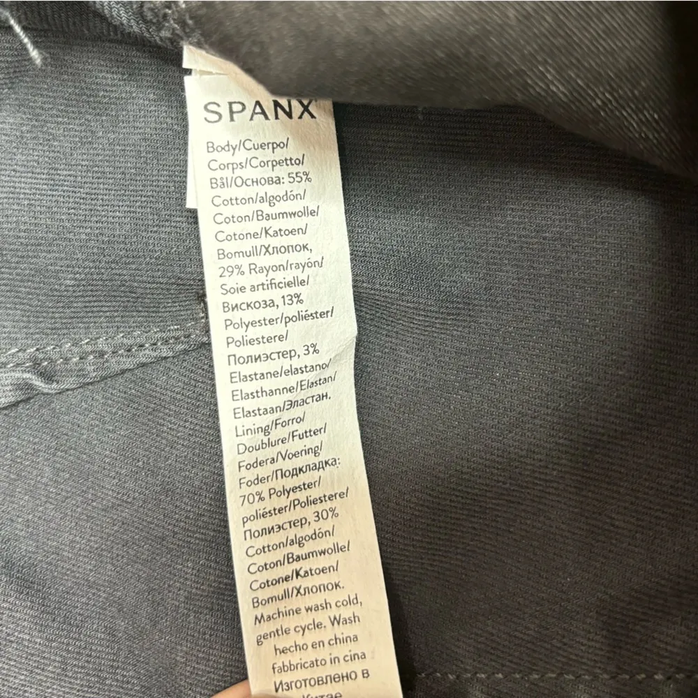 Spanx Grey Stretch Twill Cargo Joggers Pants Elastic Waistband Size Medium - Image 4