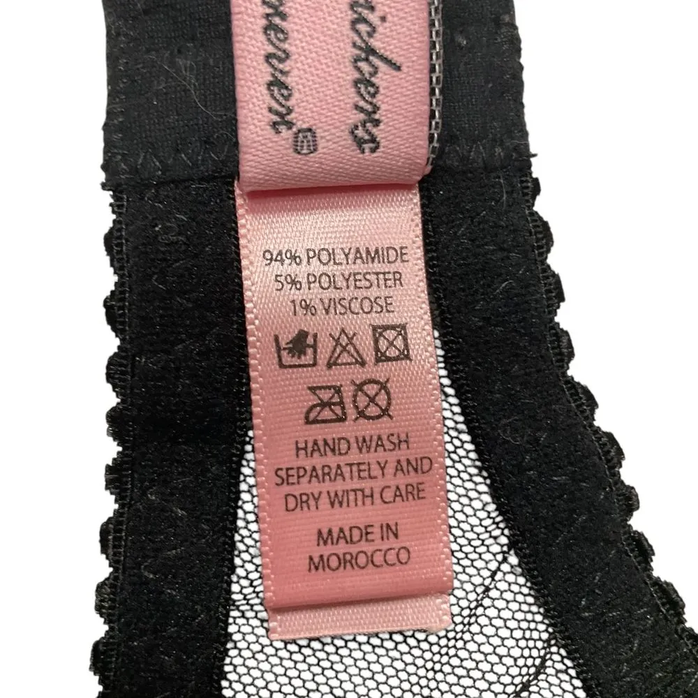 Agent Provocateur Women's Lorna‎ Lace Plunge Underwired Bra Size 32DD Black Mesh - Image 13