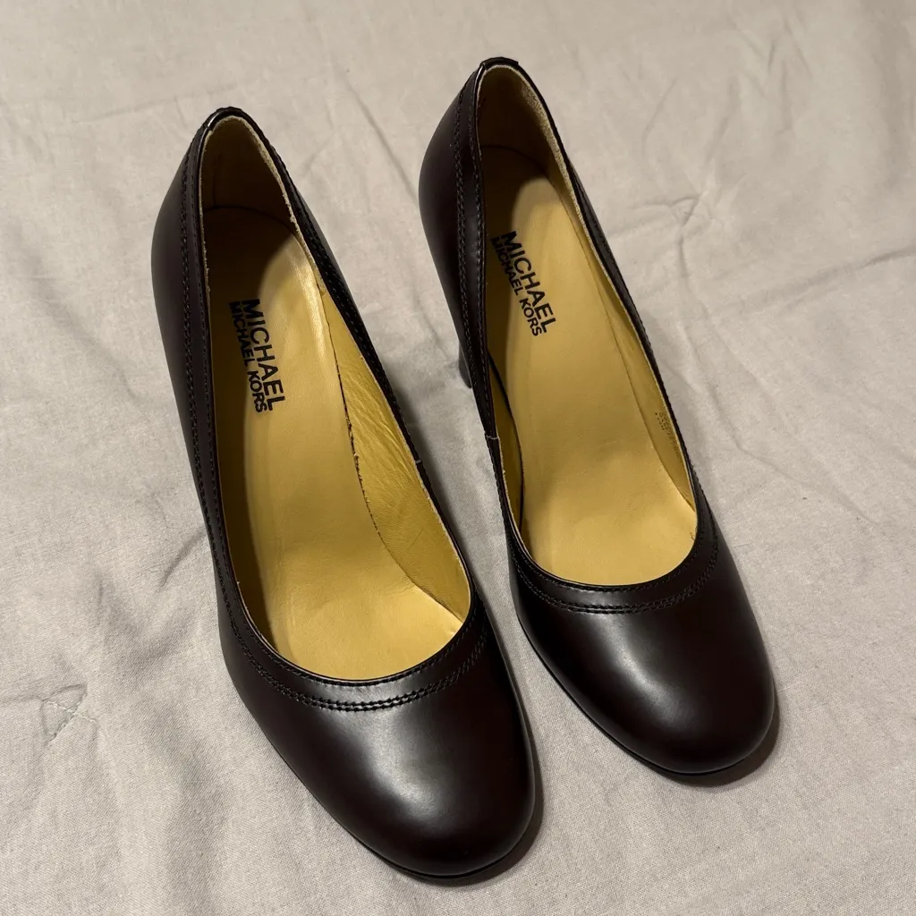 Michael Kors Susan Flex Pump Barolo Brown Heels B37 - Image 3