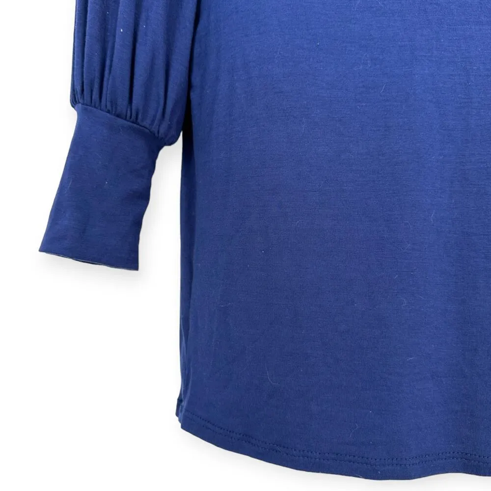 Lulus | Small | Midnight In Paris Navy Blue Long Sleeve Mock Neck Bodycon Dress - Image 5