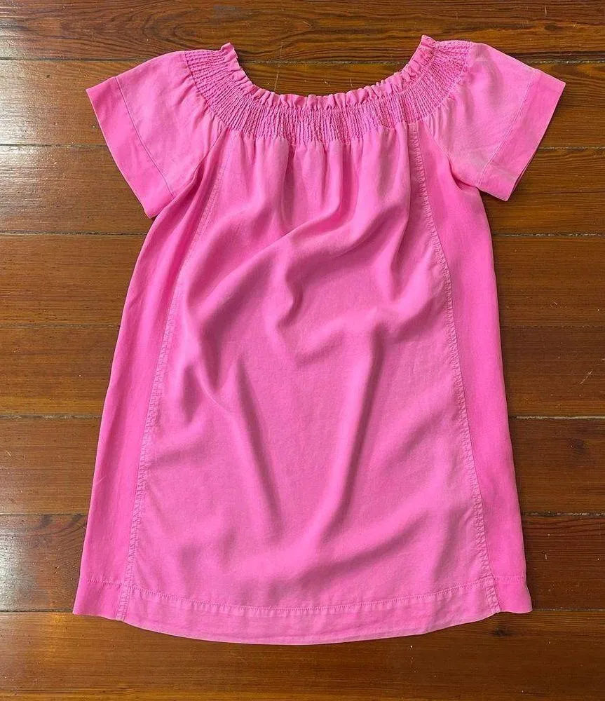 Vineyard Vines Malibu Pink Madison Off The Shoulder Dress -Sz M 🧡🎀 - Image 7