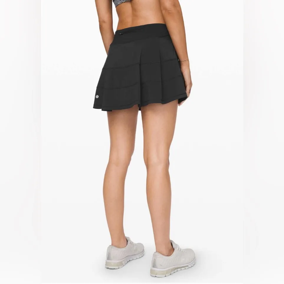 Lululemon‎ 6 Pace Rival Mid-Rise Tennis Skirt Black Luxtreme Swift Run Running - Image 2