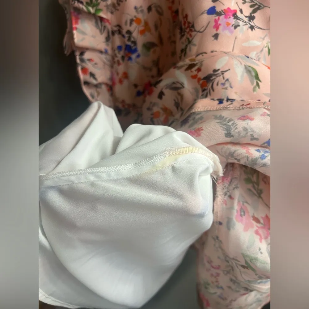 MSGM Floral Silk Mini Dress Pink Size 14 - Image 7