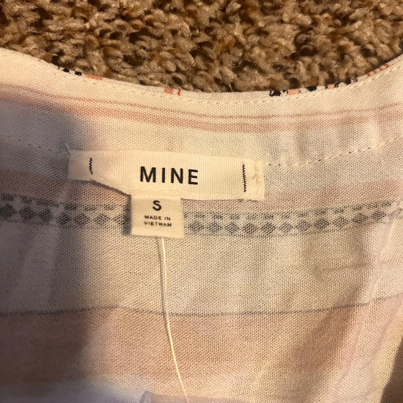 MINE Striped Tank Top‎ Sleeveless Casual Blouse V - Image 2