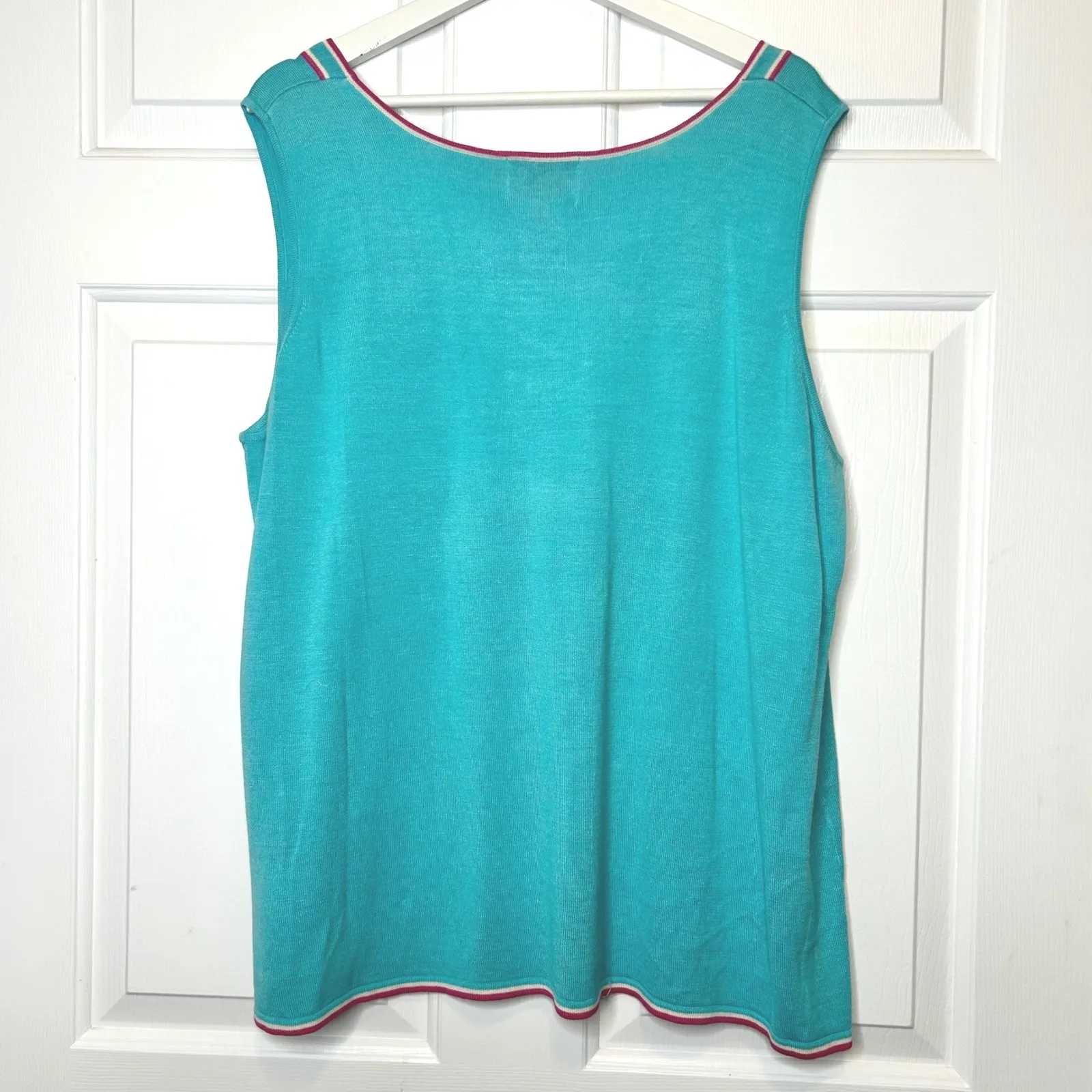 Quacker Factory Vintage Embroidered Sweater Tank Cardigan Set 2X Silk Cotton - Image 8