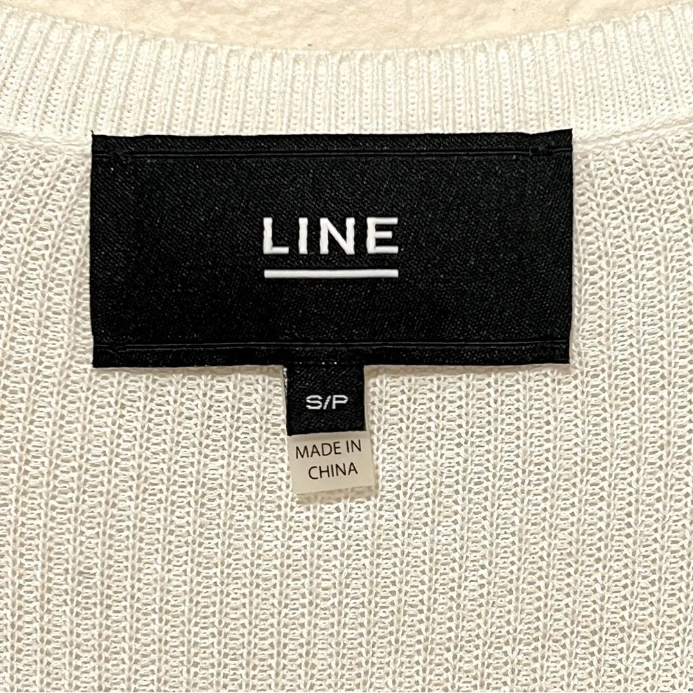 LINE Asymmetric pullover sweater, lightweight cashmere/viscose blend, cream, S Size undefined - Image 2