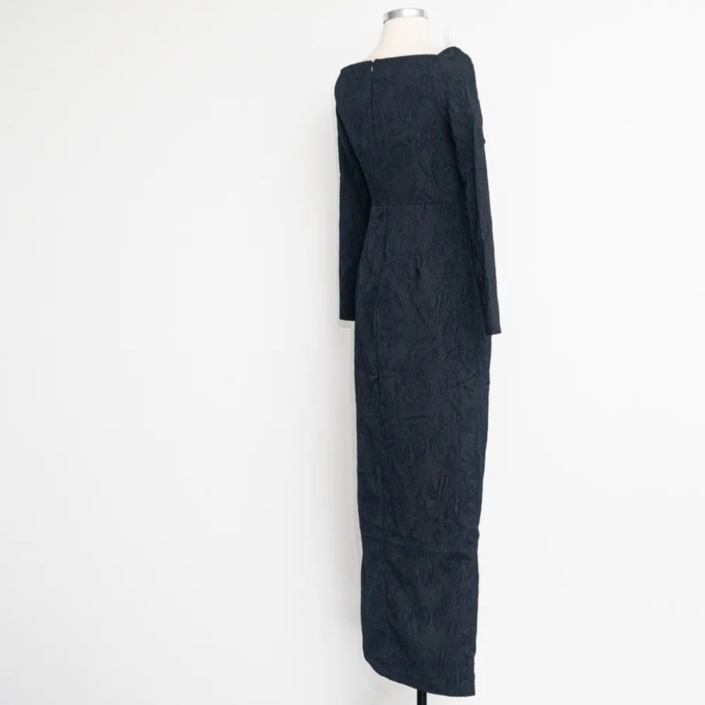 Kay Unger . New! Jude Jacquard Column Gown. - Image 5