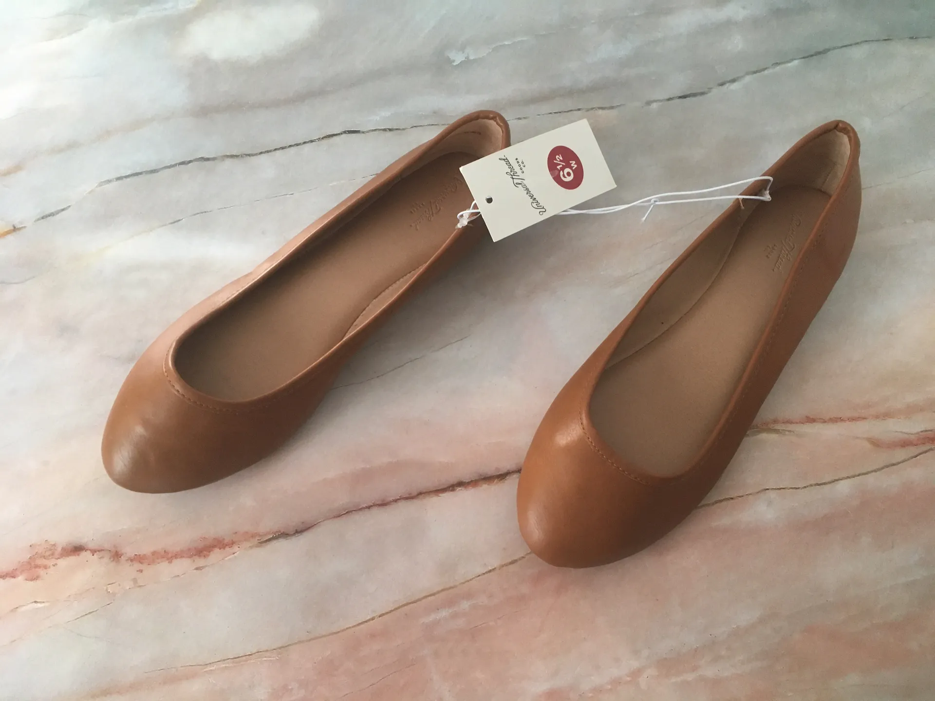Ballet Flats, Size 6 1/2W Brown - Image 3