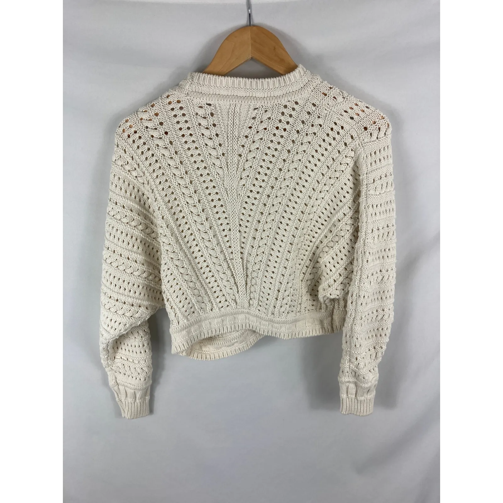 Elodie Boxy Fit Thick Knit Sweater Size Small - Image 4