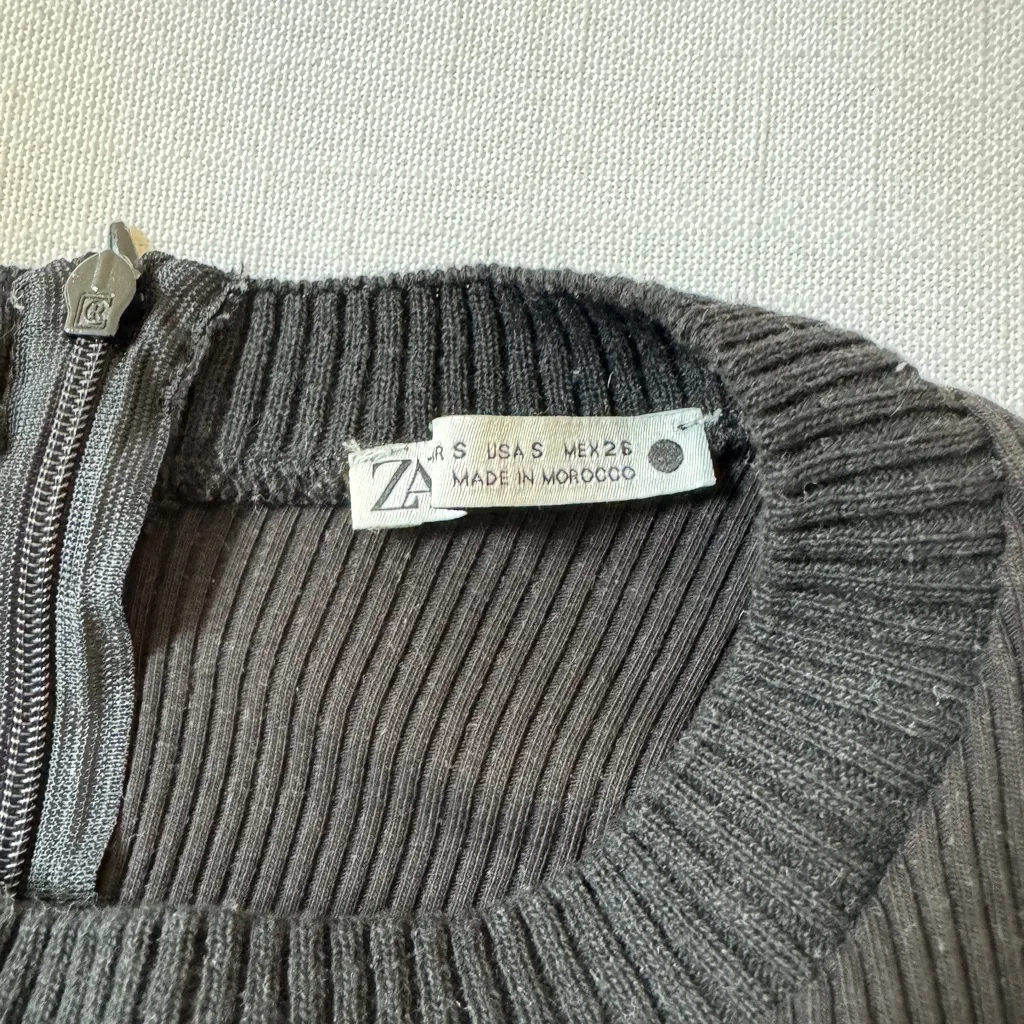 Zara Black Sleeveless Knit Romper - Image 5