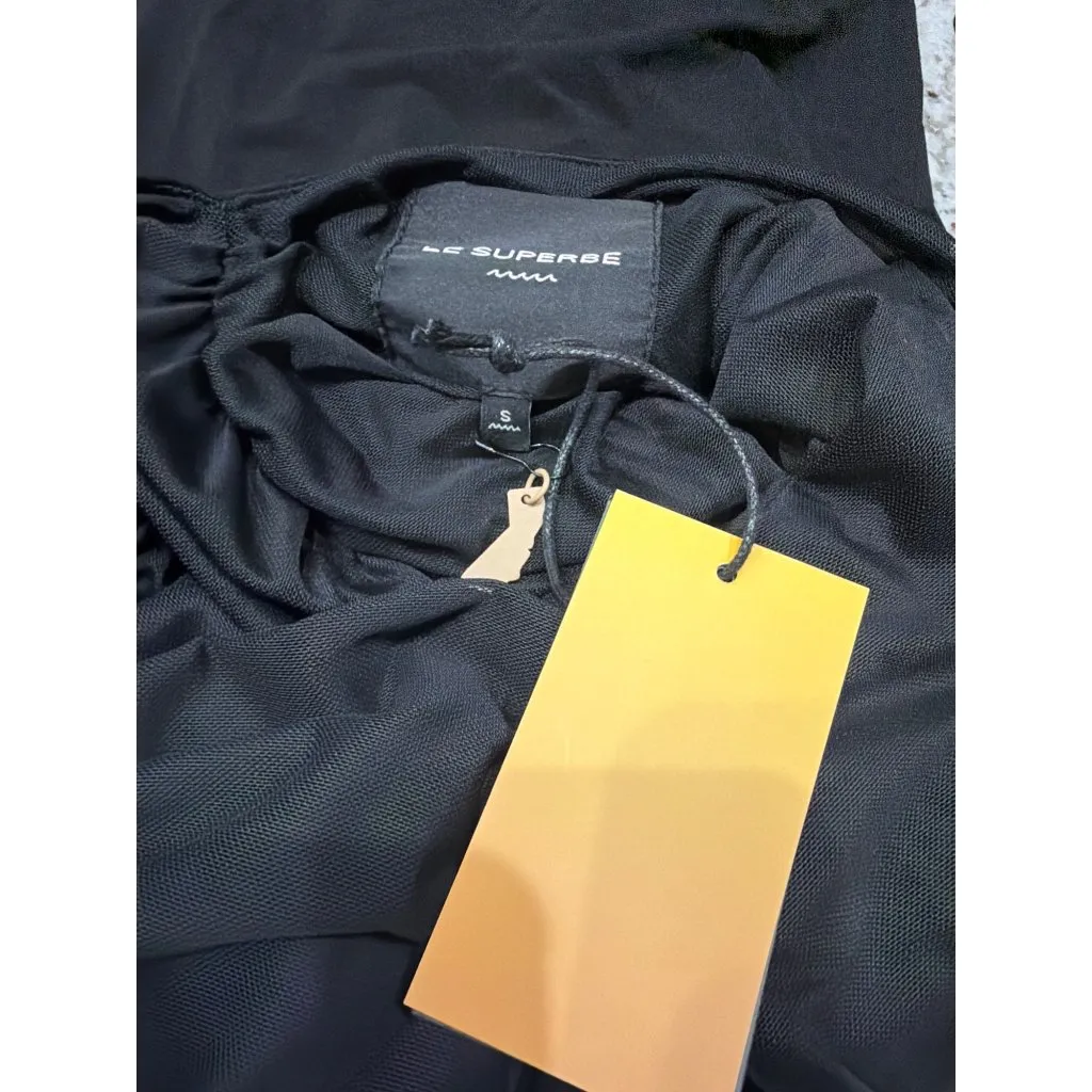 Le Superbe Kaia Botanica Jersey Dress Black Womens Size Medium - Image 8