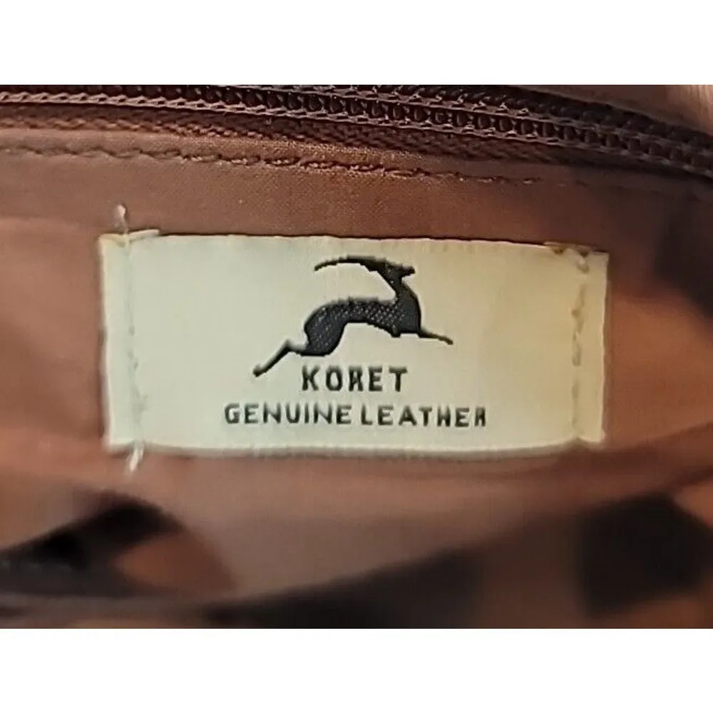Vintage Koret Brown Leather Crossbody Purse Handbag - Image 10
