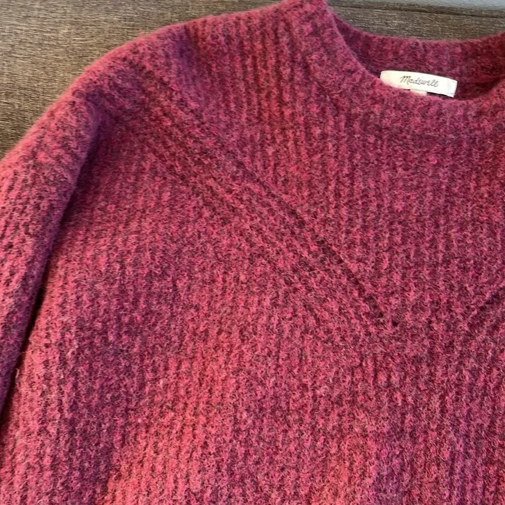 Scoop neck knit Madewell wool sweater.  Size S - Image 2