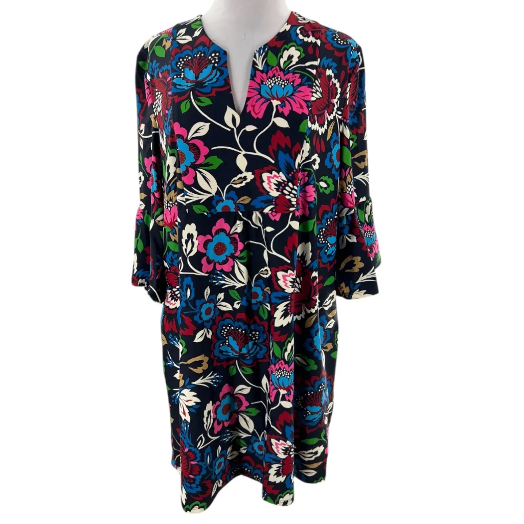 NWT Jude Connally Kerry dress fall chintz navy floral sz M Blue Size M - Image 3