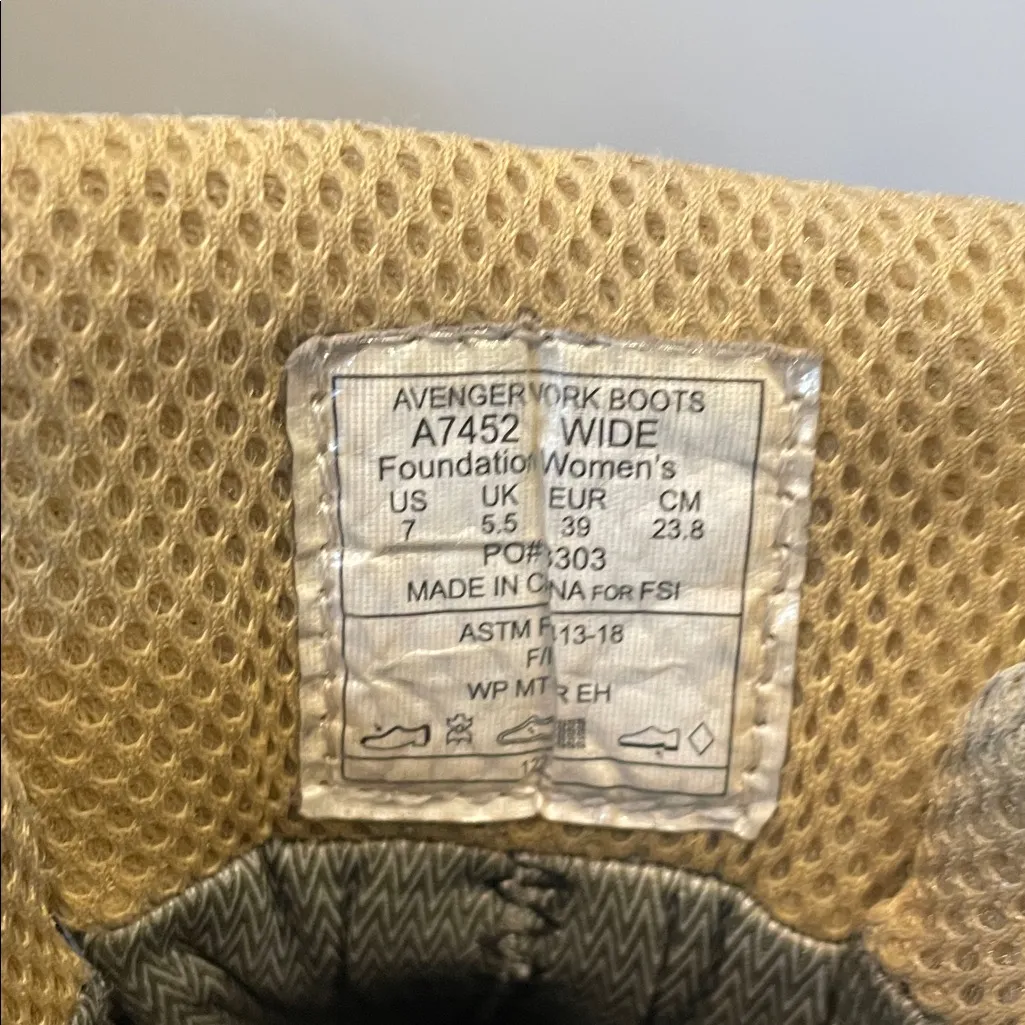 Avenger Dark Brown Safety Boots women’s 7 Black - Image 8