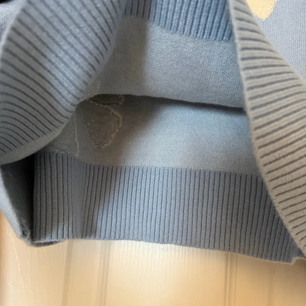 Pink Lily Blue Bow Sweater - Image 5