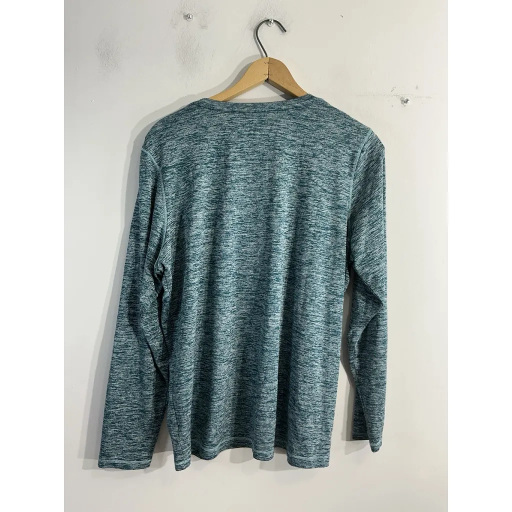 Womans RBX Performance Long Sleeve Pullover Athletic Shirt 1x Green Crew Neck - Image 2