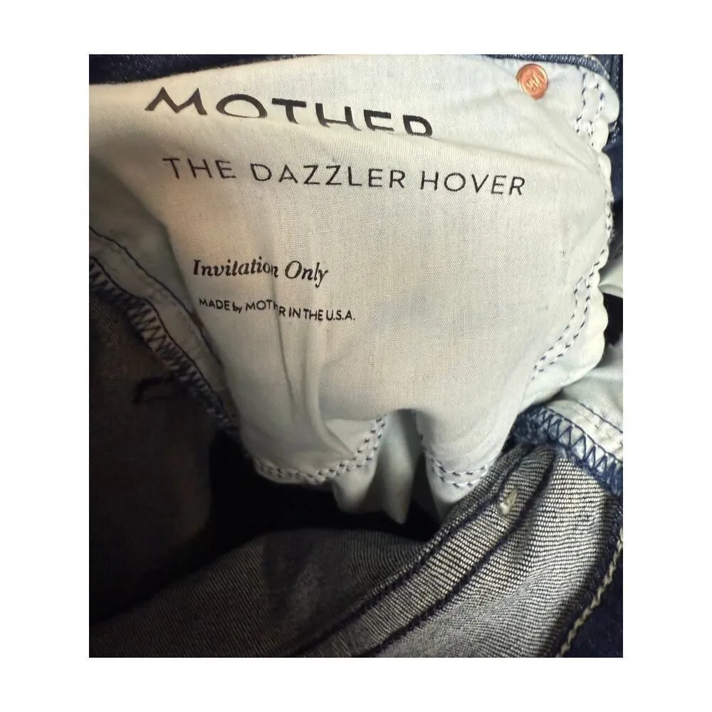 MOTHER The Dazzler Hover in Invitation Only Jeans Sz. 24 Blue - Image 7
