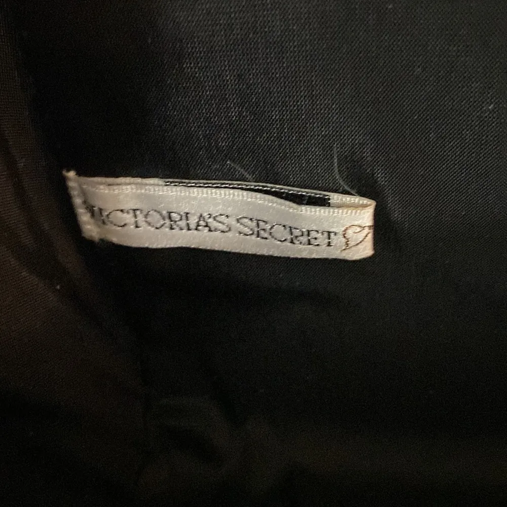 Victoria’s Secret 10”x5” black velvet clutch purse - Image 6