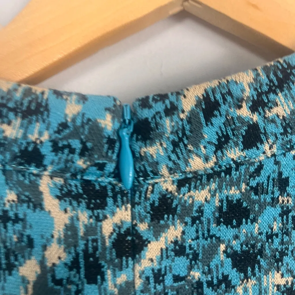 New Tyler Boe Mindy Jacquard Dress in turquoise blue crème size medium - Image 11