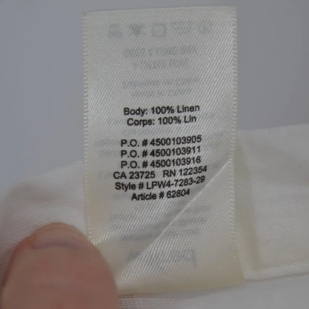 Aritzia Wilfred Eleta Linen True Wrap Skirt in White Tie Waist Midi Women's M - Image 6