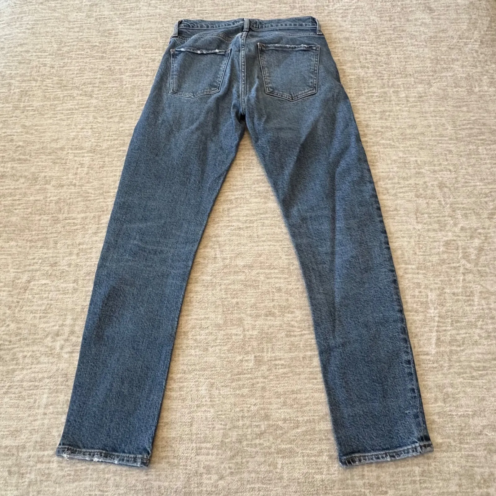 AGOLDE Toni Mid Rise Stretch Straight Ankle Jeans Blue Womens Size 24‎ - Image 10