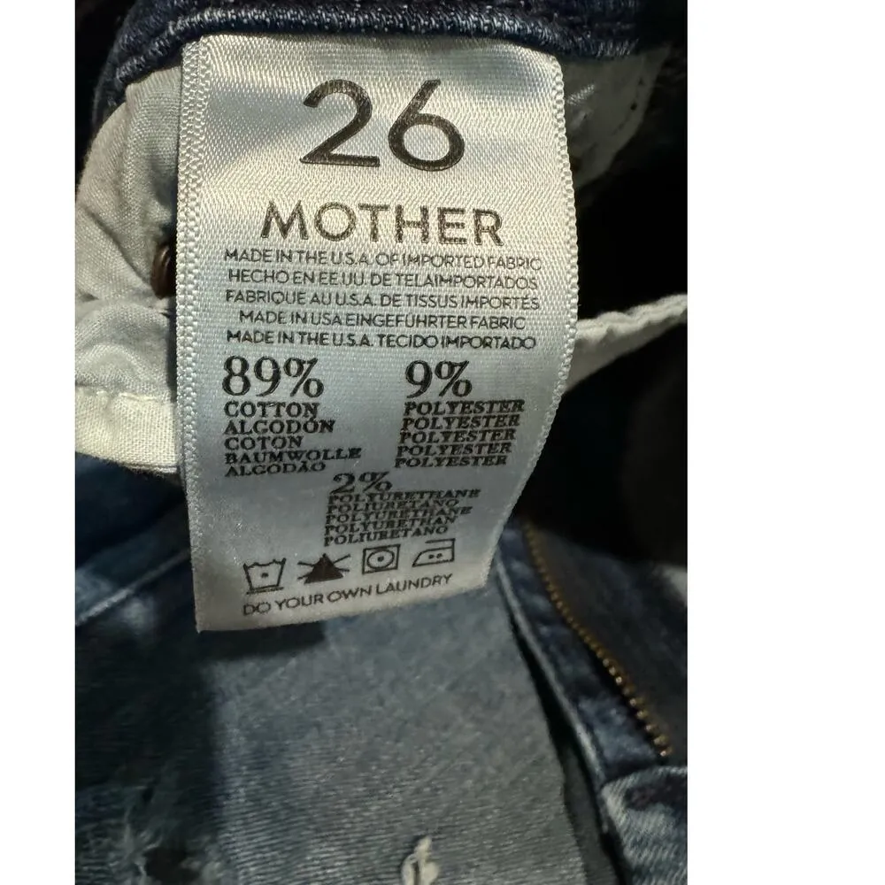 MOTHER The Looker Step Ankle Fray jeans, asking for trouble cut size 26" - Image 11