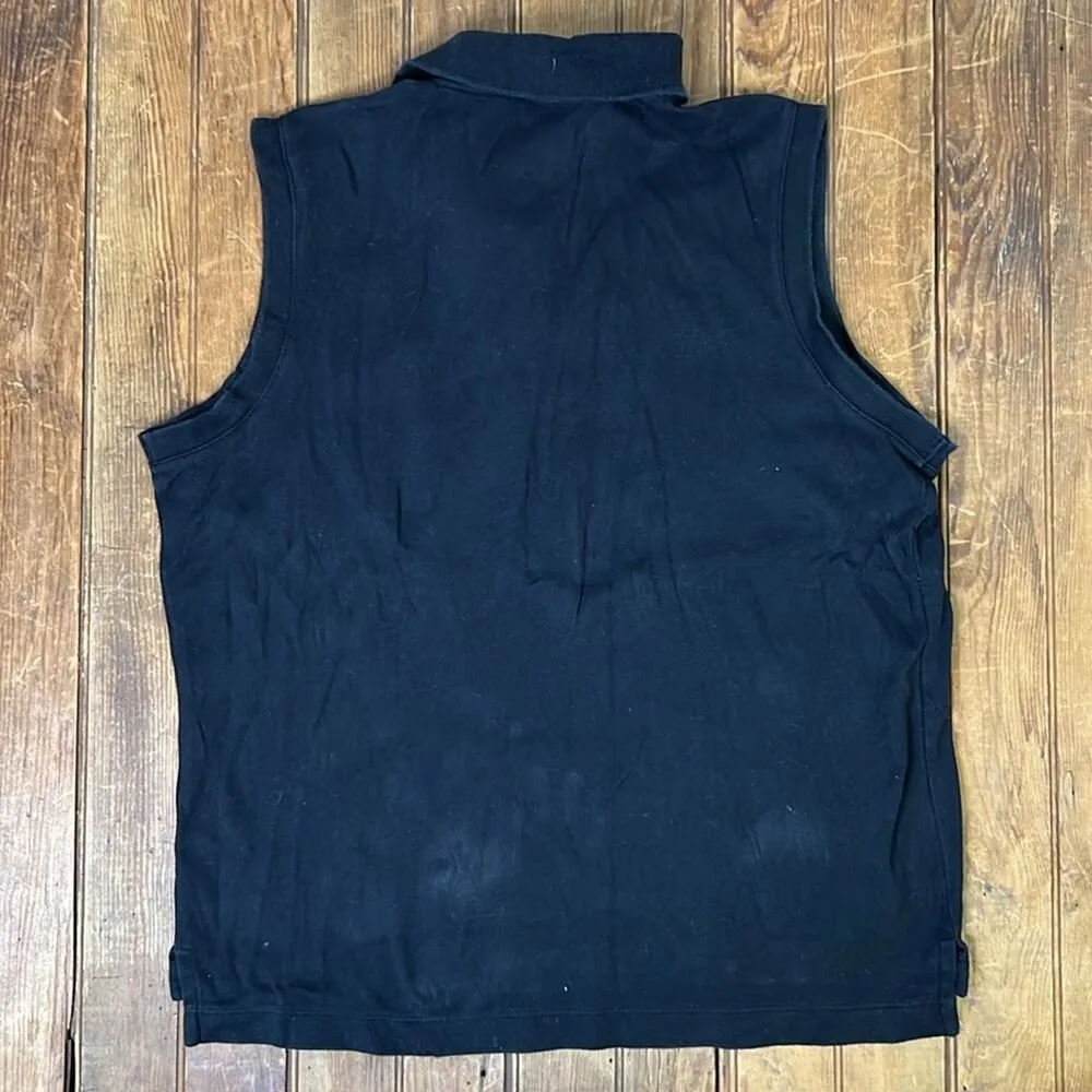 Ralph Lauren women’s Y2K sleeveless black polo very good worn condition size xl - Image 5