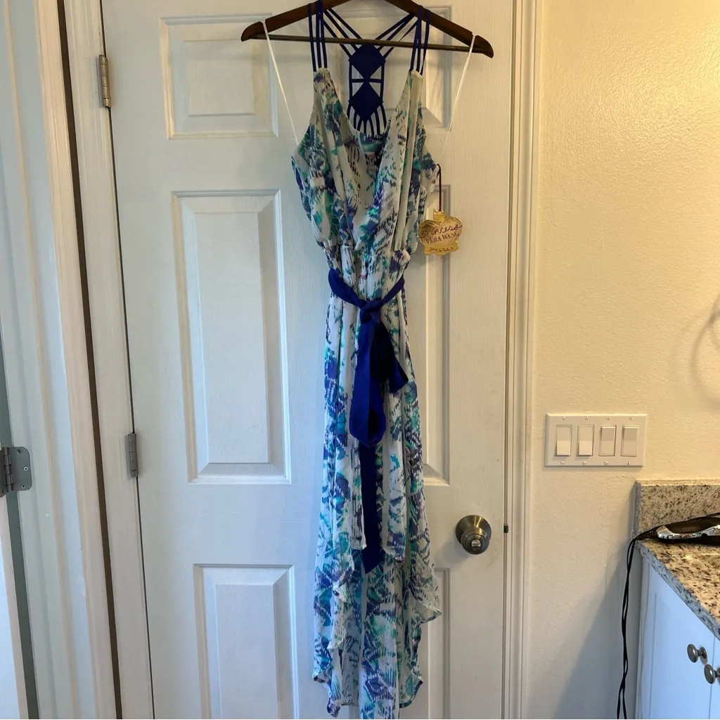 Princess Vera Wang Blue, Green and White High Low Dress - Image 2