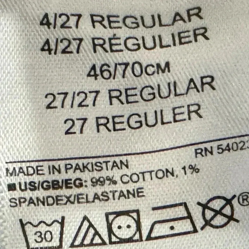 GAP Women’s Dark Denim Girlfriend Jeans Distressed Straight Leg Size 4/27 - Image 12